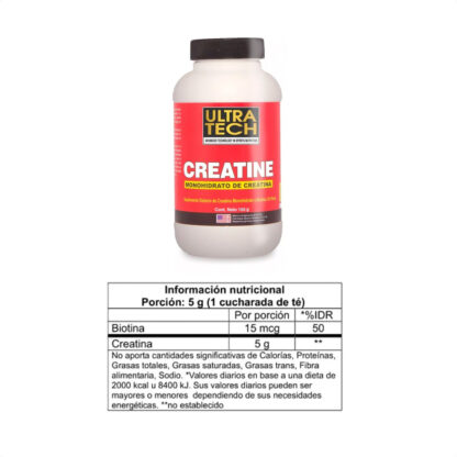 Suplemento UltraTech Nutrition Creatine 150g - Image 2