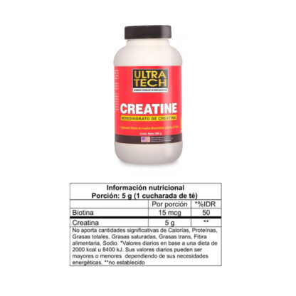 Suplemento UltraTech Nutrition Creatine 300g - Image 2