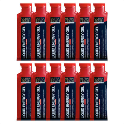 UltraTech Nutrition Liquid Energy Gel Caja X12 (Frutilla - Sin Cafeína)