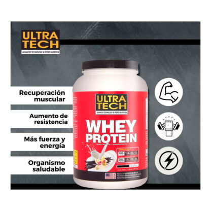 Proteina UltraTech Nutrition Whey Protein 907g (Vainilla) - Image 3