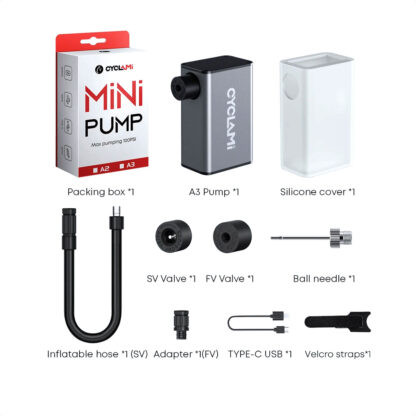 Mini Inflador Compresor Cyclami A3 Usb 128g (100psi) - Image 3