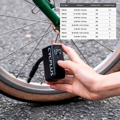 Mini Inflador Compresor Cycplus Cube AS2 Pro Usb 120g (120psi) - Image 3