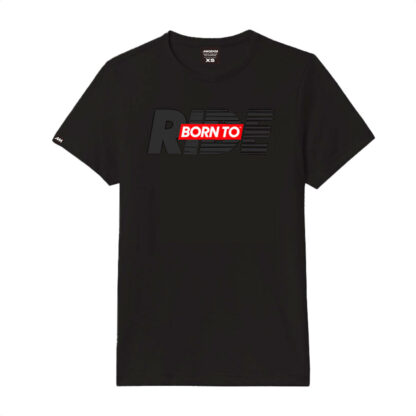 Remera Magenta Born To Ride (Negro Con Negro)