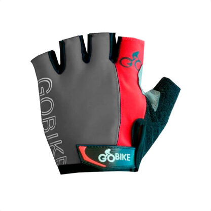 Guantes Ciclismo Dedos Cortos Go Bike SP34517 (Negro/Gris/Rojo) - Image 2