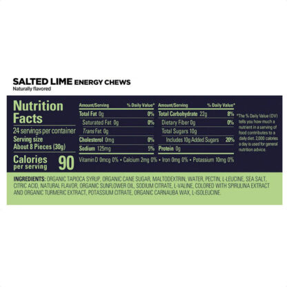 Gu Energy Chews Gomitas (Salted Lime - 35mg Cafeína) - Image 2