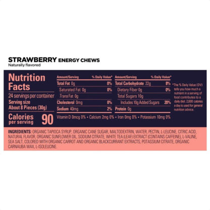 Gu Energy Chews Gomitas (Strawberry - 20mg Cafeína) - Image 2