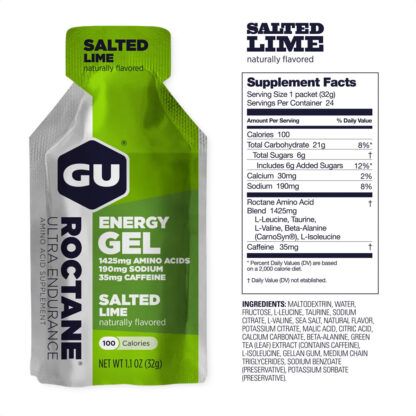 Gu Roctane Energy Gel Caja X24 (Salted Lime - 35mg Cafeína) - Image 2