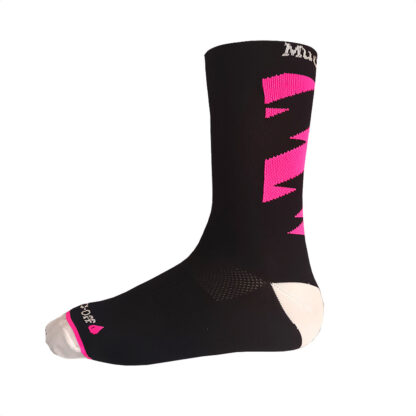 Medias De Ciclismo Muc-off Cycling Socks (Negro/Rosa/Blanco/Rayos)