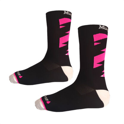 Medias De Ciclismo Muc-off Cycling Socks (Negro/Rosa/Blanco/Rayos) - Image 3