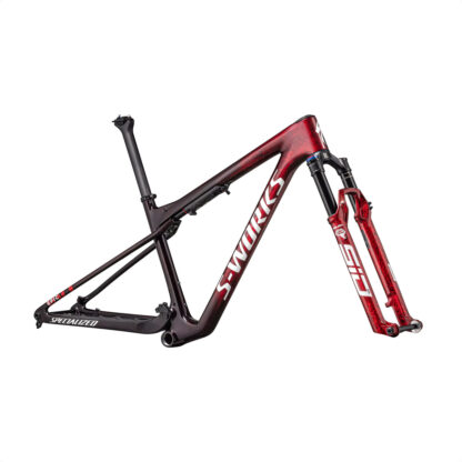 Cuadro S-Works Epic World Cup Frameset (Gloss Red Tint/Flake Silver Granite/Metallic White Silver)