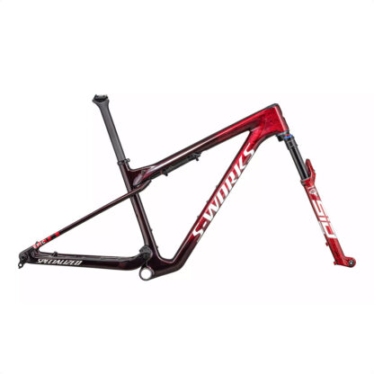 Cuadro S-Works Epic World Cup Frameset (Gloss Red Tint/Flake Silver Granite/Metallic White Silver) - Image 2