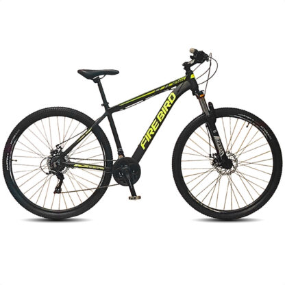 Bicicleta Mtb Fire Bird XC-2022 Aluminio 21v R29 (Negro/Amarillo Fluo)