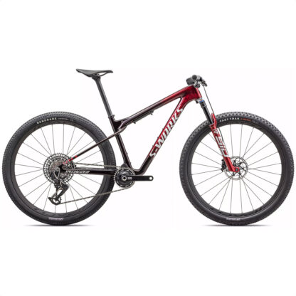 S-Works Epic World Cup (Gloss Red Tint/Flake Silver Granite/Metallic White Silver)