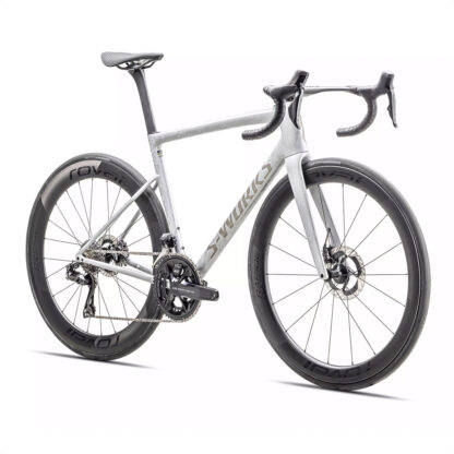 S-Works Tarmac SL8 - Shimano Dura-Ace Di2 (Gloss Dove Grey/Silver Dust Blurred Impasto/Black Pearl) - Image 2