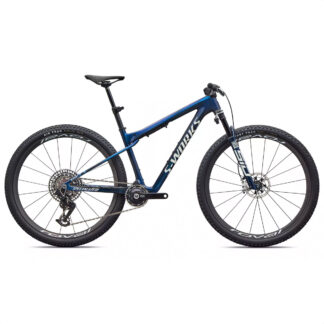S-Works Epic World Cup (Gloss Carbon Cyan Blue/Metallic White Silver)