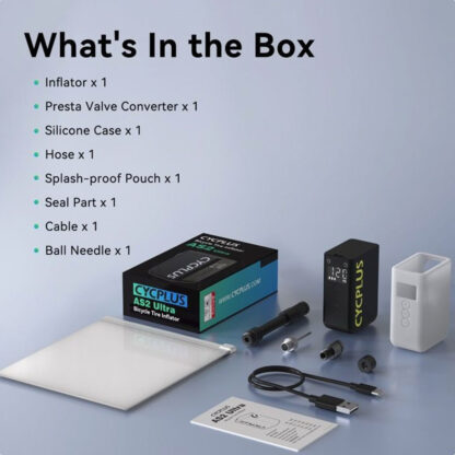 Mini Inflador Compresor Cycplus Cube AS2 Ultra Usb 97g (120psi) - Image 2