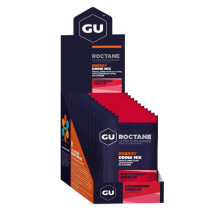 Gu Roctane Energy Drink Mix Energía Isotónica (Strawberry Hibiscus - No caffeine) - Image 3