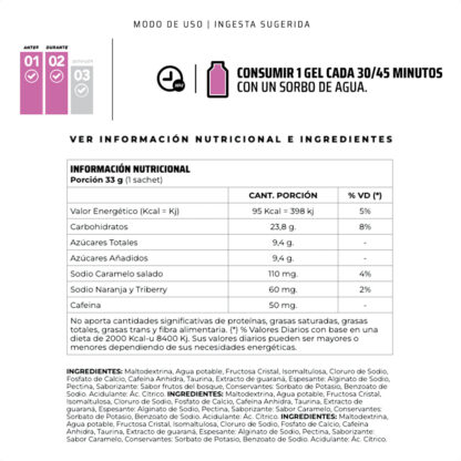 Nutremax Energy Gel Caja X12 (Naranja - 50mg Cafeína) - Image 3