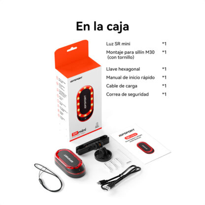 Luz Trasera iGPSport SR Mini Smart Radar TailLight 30lm - Image 2