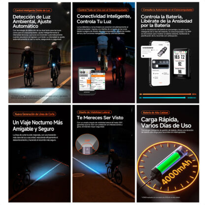 Luz Led Delantera iGPSport VS1200S Smart Frontlight 1200lm - Image 3