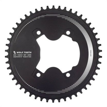 Monoplato Wolf Tooth Aero 110 BCD Asymmetric 4-Bolt Shimano GRX 800 Round  Drop-Stop ST (50t)