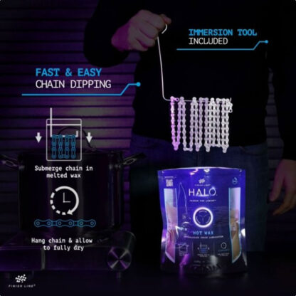 Lubricante Cadena Finish Line HALO HOT WAX (600g) - Image 3