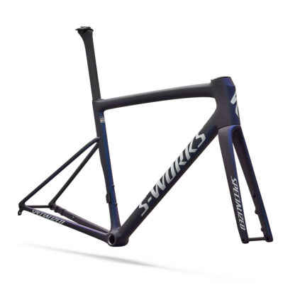 Cuadro S-Works Tarmac SL8 Frameset (Satin Carbon/Cyan to Blue Viavi Pearl Front Edge Fade/Metallic White Silver) - Image 2