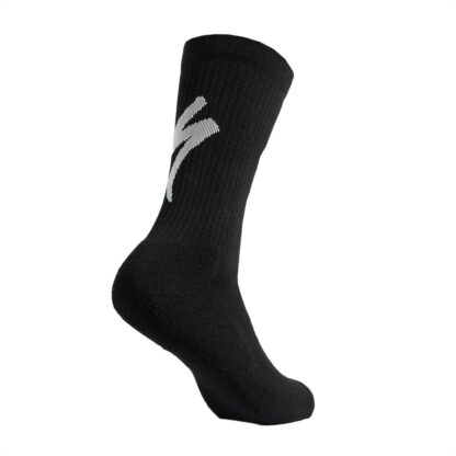 Medias Specialized Techno MTB Tall Logo Socks (Black/White) - Image 2