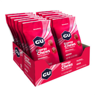 Gu Energy Chews Gomitas Caja x12 (Strawberry - 20mg Cafeína)