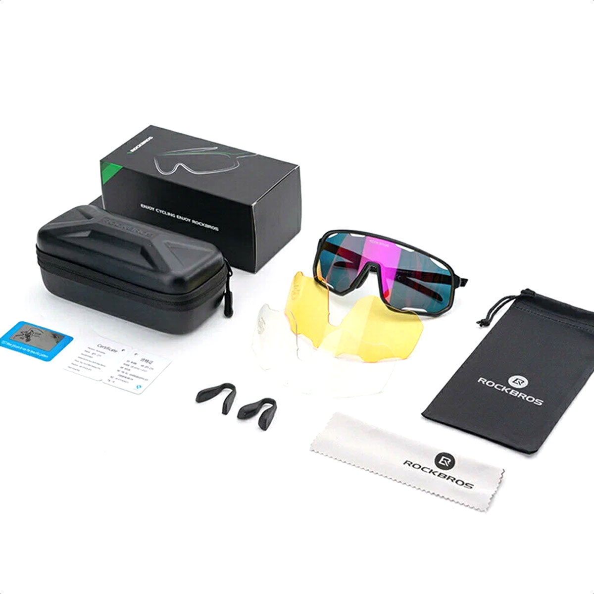Lentes Ciclismo ROCKBROS Phantom 14210010007 (Black Sand - Polarized Fuchsia) - Image 2