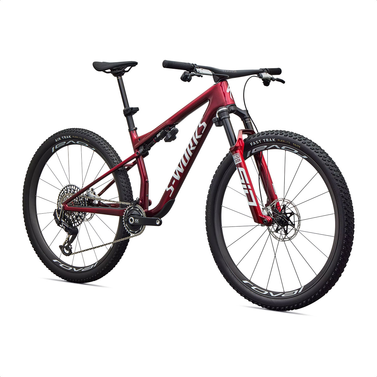 S-Works Epic 9 (Gloss Red Tint Over Red Reflex Pearl Edge Fade/Metallic White Silver) - Image 2