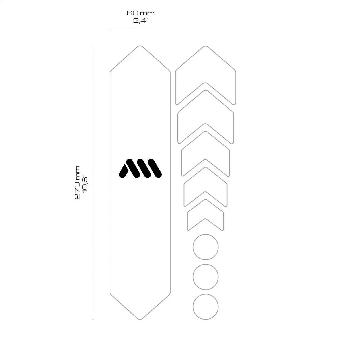 Protector Cuadro Bicicleta AMS Frame Guard Basic (White Camo) - Image 3