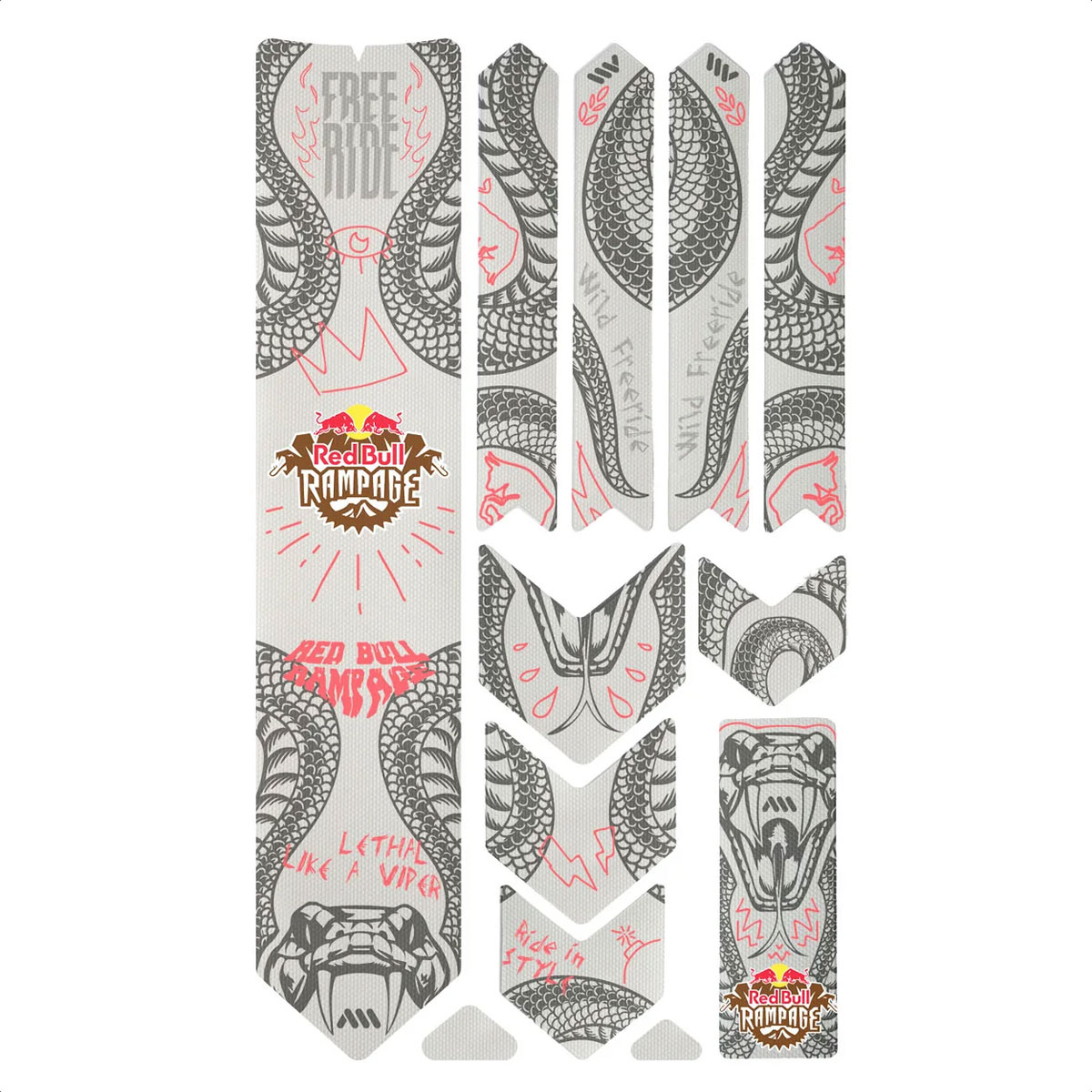 Protector Cuadro Bicicleta AMS X Red Bull Rampage Frame Guard Extra (Freeride Grey) - Imagen 2