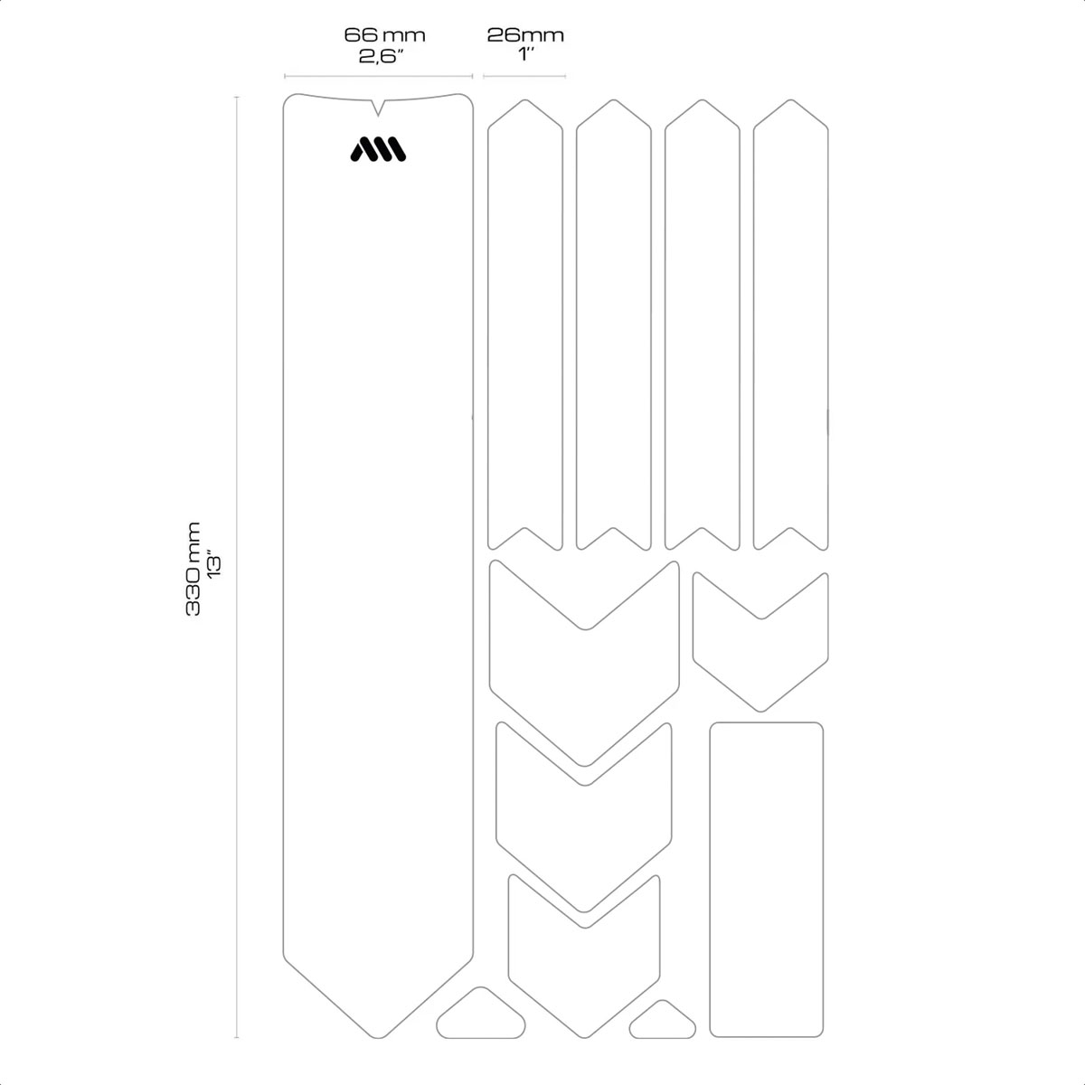 Protector Cuadro Bicicleta AMS X Red Bull Rampage Frame Guard Extra (Freeride Grey) - Imagen 3